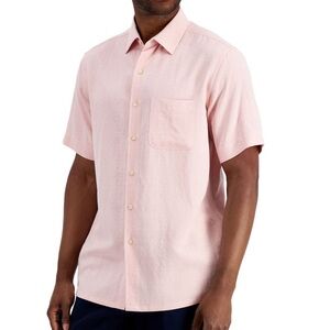 Mens Club Room Silk Blend Textured Button Down Shirt Size S NWT - B5